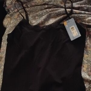 Black Fitted Sleeveless Camisole Top